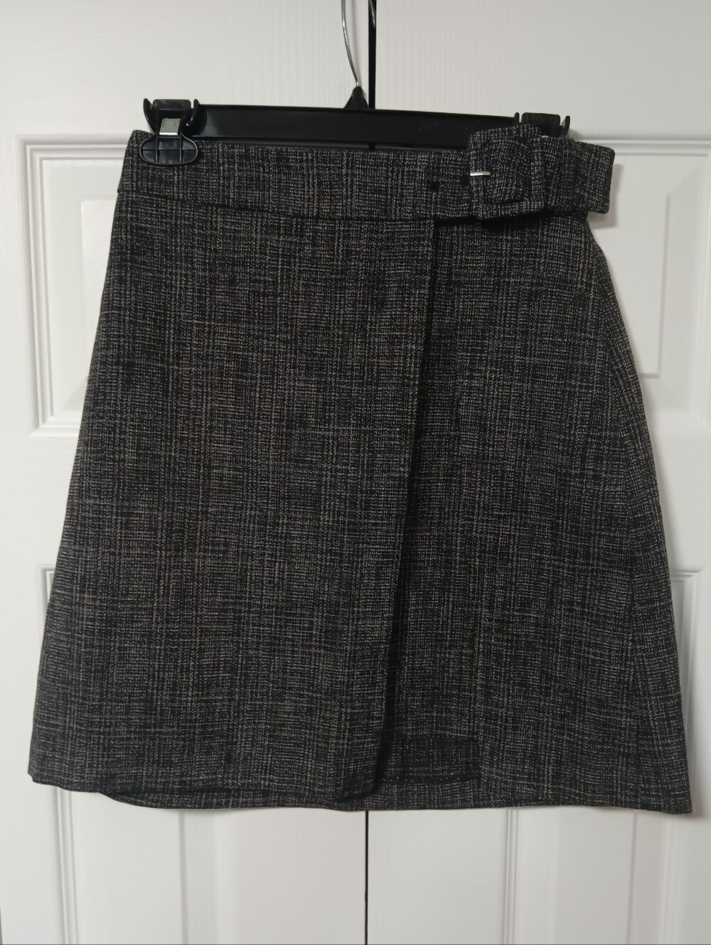 Club Monaco Wrap A-line Mini Skirt Black And White